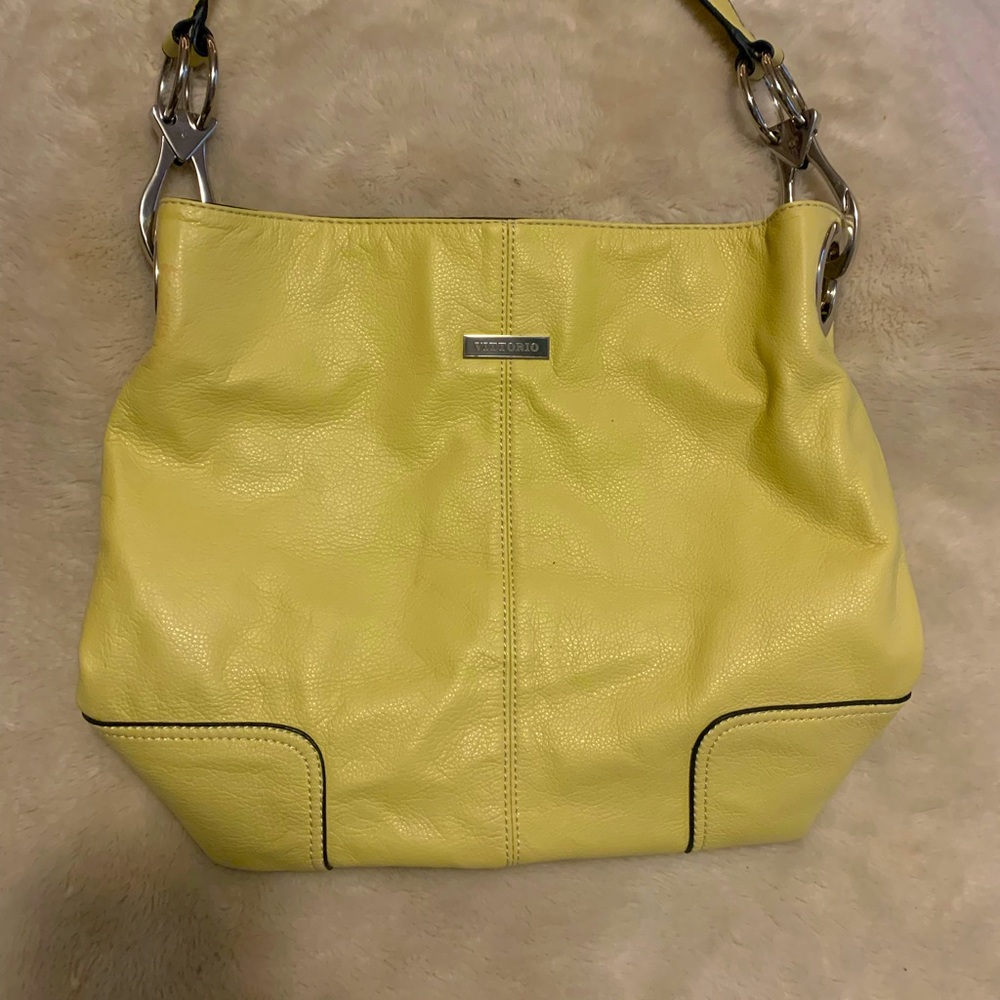 Vittorio light yellow handbag